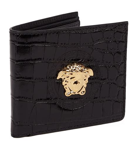 versace collection leather wallet on chain|Versace wallets for men.